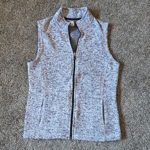 exertek Heathered Light Gray Sleeveless Zip Vest